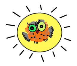 Funny owl family sticker #840383