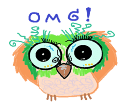 Funny owl family sticker #840385