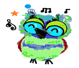 Funny owl family sticker #840388