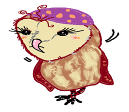 Funny owl family sticker #840393