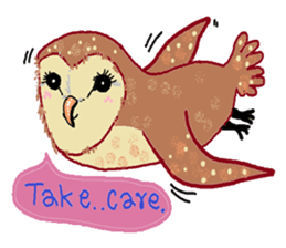 Funny owl family sticker #840395