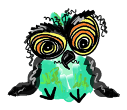 Funny owl family sticker #840397