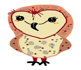 Funny owl family sticker #840398