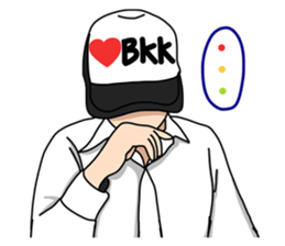 Black Boy Cap Funny to so long sticker #841247