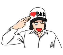 Black Boy Cap Funny to so long sticker #841264