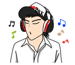 Black Boy Cap Funny to so long sticker #841266