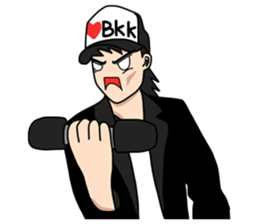 Black Boy Cap Funny to so long sticker #841274