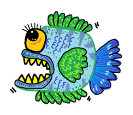 Cute whimsical animals sticker #841455