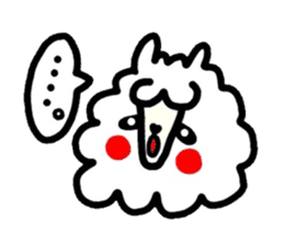 Alpaca of drooping eyes(Reaction series) sticker #842045
