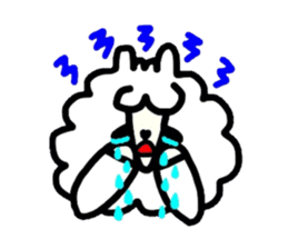 Alpaca of drooping eyes(Reaction series) sticker #842048