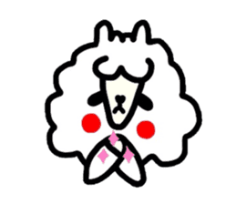 Alpaca of drooping eyes(Reaction series) sticker #842062