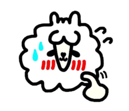 Alpaca of drooping eyes(Reaction series) sticker #842063