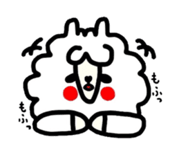 Alpaca of drooping eyes(Reaction series) sticker #842064