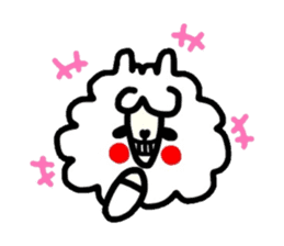 Alpaca of drooping eyes(Reaction series) sticker #842065