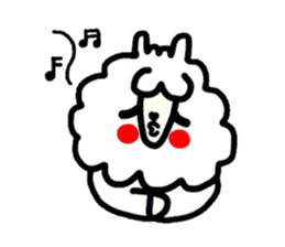 Alpaca of drooping eyes(Reaction series) sticker #842066