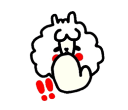 Alpaca of drooping eyes(Reaction series) sticker #842068