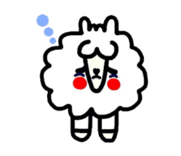Alpaca of drooping eyes(Reaction series) sticker #842072