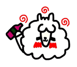 Alpaca of drooping eyes(Reaction series) sticker #842074
