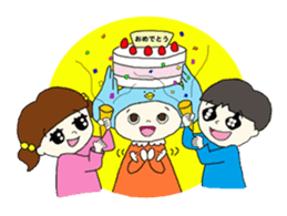 Jiyu-chan with friends sticker #843438