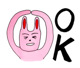 An expressive rabbit sticker #843999