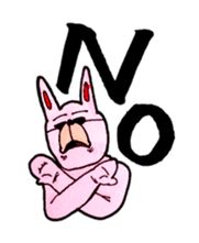 An expressive rabbit sticker #844000