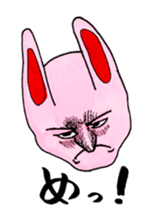 An expressive rabbit sticker #844005