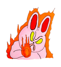 An expressive rabbit sticker #844021