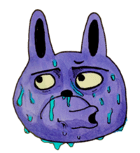 An expressive rabbit sticker #844037