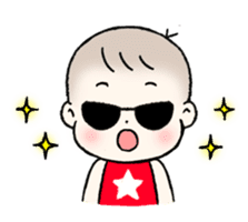 A baby waring sunglasses (English) sticker #845459