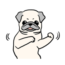 Wriggling Pug sticker #845841