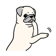 Wriggling Pug sticker #845842