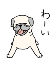 Wriggling Pug sticker #845849