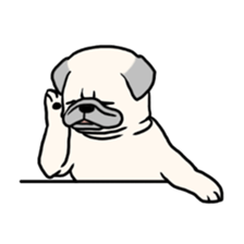Wriggling Pug sticker #845861