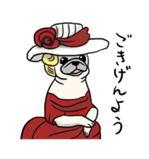 Wriggling Pug sticker #845873