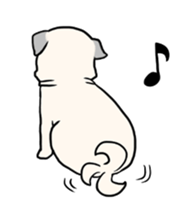 Wriggling Pug sticker #845875