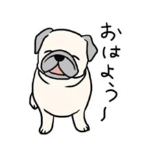 Wriggling Pug sticker #845876