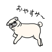 Wriggling Pug sticker #845877