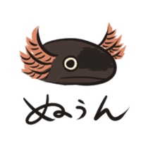 Floral design axolotl sticker #846931