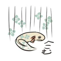 Floral design axolotl sticker #846933