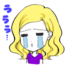 YellowHair  popular girl sticker #849005