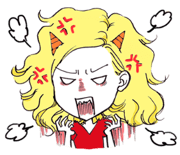 YellowHair  popular girl sticker #849008
