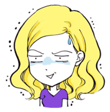 YellowHair  popular girl sticker #849028