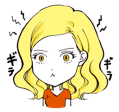 YellowHair  popular girl sticker #849032