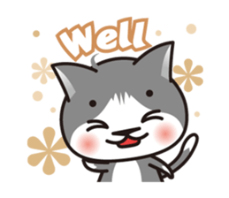 Bicolor cat Eight [ Basic ]English sticker #849928