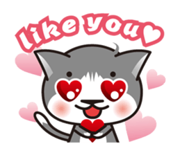 Bicolor cat Eight [ Basic ]English sticker #849929