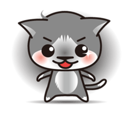 Bicolor cat Eight [ Basic ]English sticker #849944