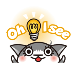 Bicolor cat Eight [ Basic ]English sticker #849947