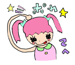 ribbon girl. an idol singer.cawaii! sticker #850088