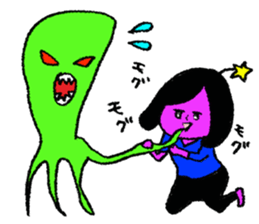 Space girl Julieta sticker #850489