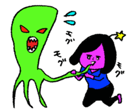 Space girl Julieta sticker #850489